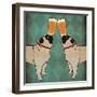 Pug and Pug Brewing Square no Words-Ryan Fowler-Framed Art Print