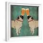 Pug and Pug Brewing Square no Words-Ryan Fowler-Framed Art Print