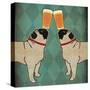 Pug and Pug Brewing Square no Words-Ryan Fowler-Stretched Canvas