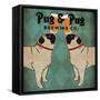 Pug and Pug Brewing Square-Ryan Fowler-Framed Stretched Canvas