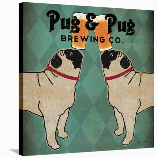 Pug and Pug Brewing Square-Ryan Fowler-Stretched Canvas