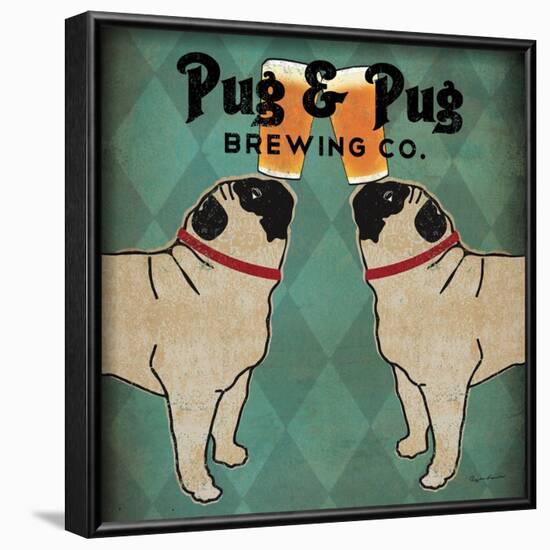 Pug and Pug Brewing Square-Ryan Fowler-Framed Art Print