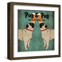 Pug and Pug Brewing Square-Ryan Fowler-Framed Art Print