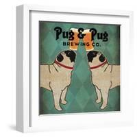 Pug and Pug Brewing Square-Ryan Fowler-Framed Art Print