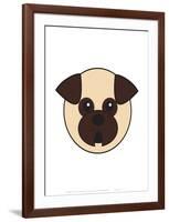 Pug - Animaru Cartoon Animal Print-Animaru-Framed Giclee Print