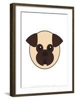 Pug - Animaru Cartoon Animal Print-Animaru-Framed Giclee Print