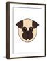 Pug - Animaru Cartoon Animal Print-Animaru-Framed Giclee Print