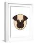 Pug - Animaru Cartoon Animal Print-Animaru-Framed Giclee Print