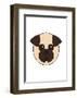 Pug - Animaru Cartoon Animal Print-Animaru-Framed Giclee Print