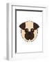 Pug - Animaru Cartoon Animal Print-Animaru-Framed Giclee Print