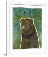 Pug (black)-John W^ Golden-Framed Art Print