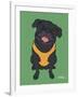 Pug Black-Tomoyo Pitcher-Framed Giclee Print