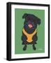 Pug Black-Tomoyo Pitcher-Framed Giclee Print