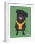 Pug Black-Tomoyo Pitcher-Framed Giclee Print