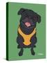 Pug Black-Tomoyo Pitcher-Stretched Canvas