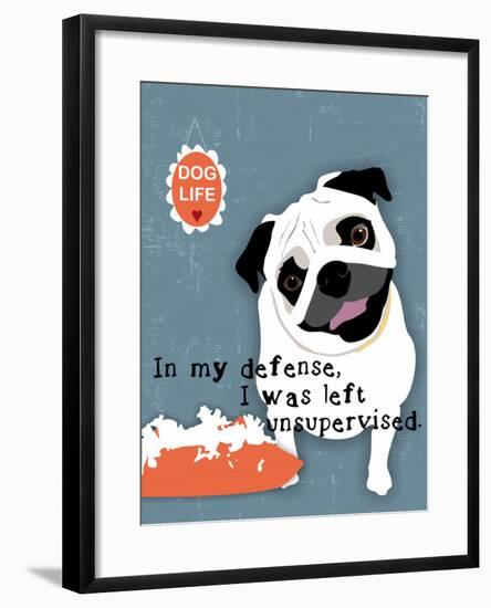 Pug Dog Life-Ginger Oliphant-Framed Art Print