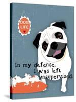 Pug Dog Life-Ginger Oliphant-Stretched Canvas