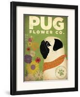 Pug Flower Co.-Stephen Fowler-Framed Art Print