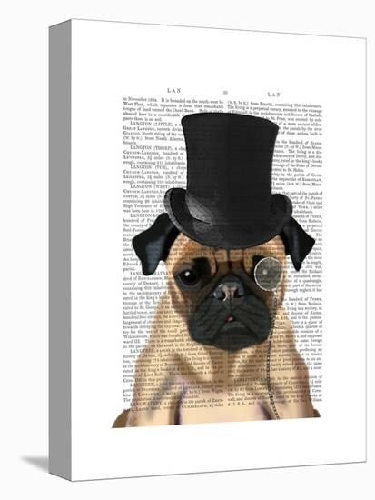 Pug, Formal Hound and Hat-Fab Funky-Stretched Canvas