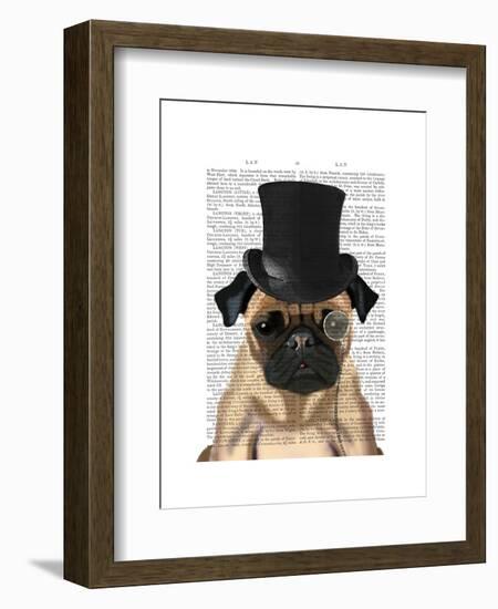 Pug, Formal Hound and Hat-Fab Funky-Framed Art Print