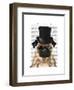 Pug, Formal Hound and Hat-Fab Funky-Framed Art Print