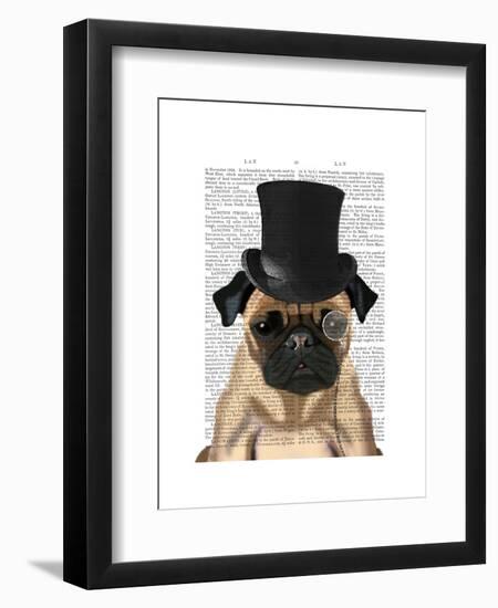 Pug, Formal Hound and Hat-Fab Funky-Framed Art Print