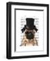 Pug, Formal Hound and Hat-Fab Funky-Framed Art Print