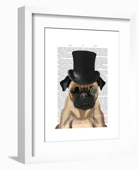 Pug, Formal Hound and Hat-Fab Funky-Framed Art Print