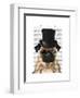 Pug, Formal Hound and Hat-Fab Funky-Framed Art Print