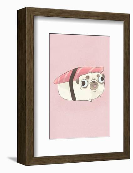 Pug - Hannah Stephey Cartoon Dog Print-Hannah Stephey-Framed Giclee Print