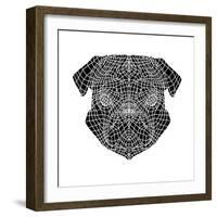 Pug Head Mesh-Lisa Kroll-Framed Premium Giclee Print