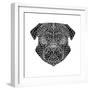 Pug Head Mesh-Lisa Kroll-Framed Premium Giclee Print