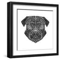 Pug Head Mesh-Lisa Kroll-Framed Art Print