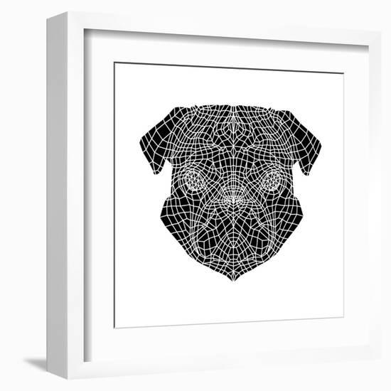 Pug Head Mesh-Lisa Kroll-Framed Art Print