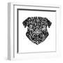 Pug Head Mesh-Lisa Kroll-Framed Art Print