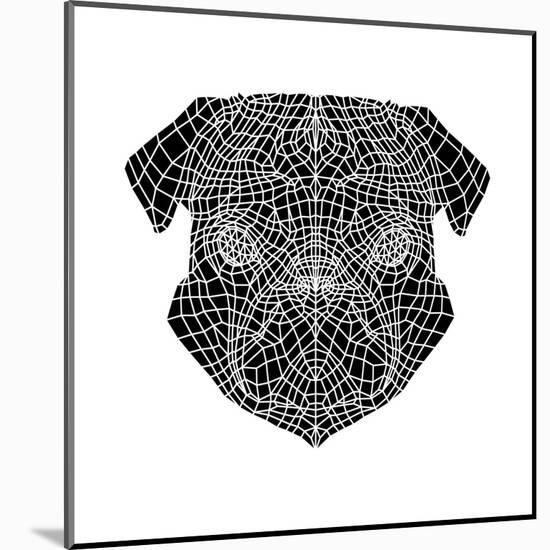 Pug Head Mesh-Lisa Kroll-Mounted Art Print