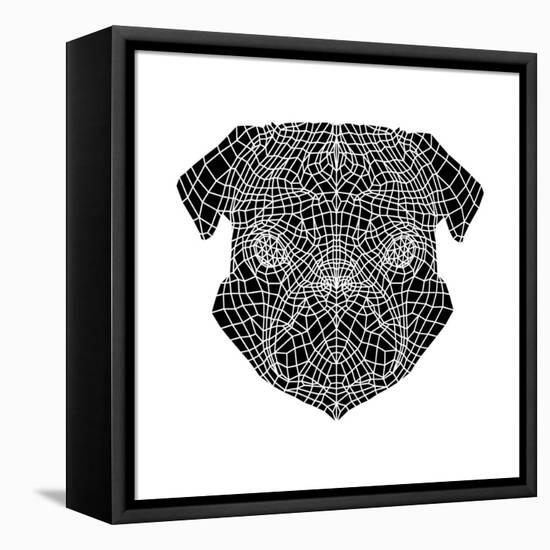 Pug Head Mesh-Lisa Kroll-Framed Stretched Canvas