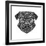 Pug Head Mesh-Lisa Kroll-Framed Art Print