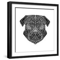 Pug Head Mesh-Lisa Kroll-Framed Art Print