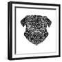 Pug Head Mesh-Lisa Kroll-Framed Art Print