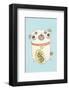 Pug holding sign - Hannah Stephey Cartoon Dog Print-Hannah Stephey-Framed Giclee Print