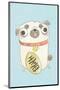 Pug holding sign - Hannah Stephey Cartoon Dog Print-Hannah Stephey-Mounted Giclee Print