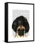 Pug in a Bad Wig-Fab Funky-Framed Stretched Canvas