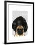 Pug in a Bad Wig-Fab Funky-Framed Art Print