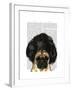 Pug in a Bad Wig-Fab Funky-Framed Art Print