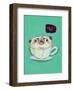 Pug in a mug - Hannah Stephey Cartoon Dog Print-Hannah Stephey-Framed Art Print