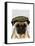 Pug in Flat Cap-Fab Funky-Framed Stretched Canvas