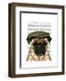 Pug in Flat Cap-Fab Funky-Framed Art Print