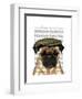 Pug in Flat Cap-Fab Funky-Framed Art Print