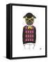 Pug in Hipster Style-Olga Angellos-Framed Stretched Canvas